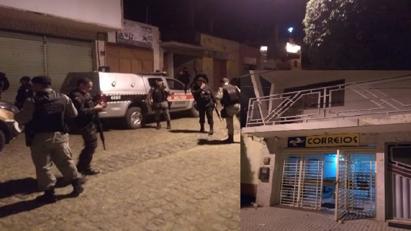 bandidos armados arrombam agencia dos correios no sertao da paraiba