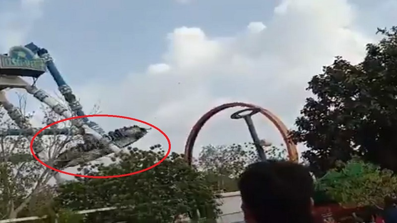 brinquedo de parque se rompe em pleno ar e duas pessoas morrem video