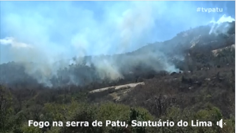 incendio florestal na serra do lima em patu rn aumente mas situacao estar sob controle
