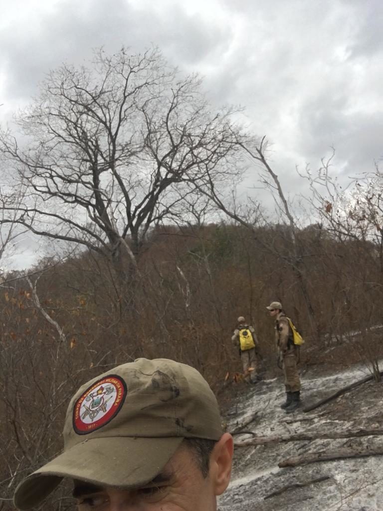corpo de bombeiros de catole do rocha vem contendo todos os focos de incendio na regiao 1