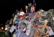 grave acidente envolvendo onibus van e carreta deixa 12 mortos e pelo menos 17 feridos na br 101
